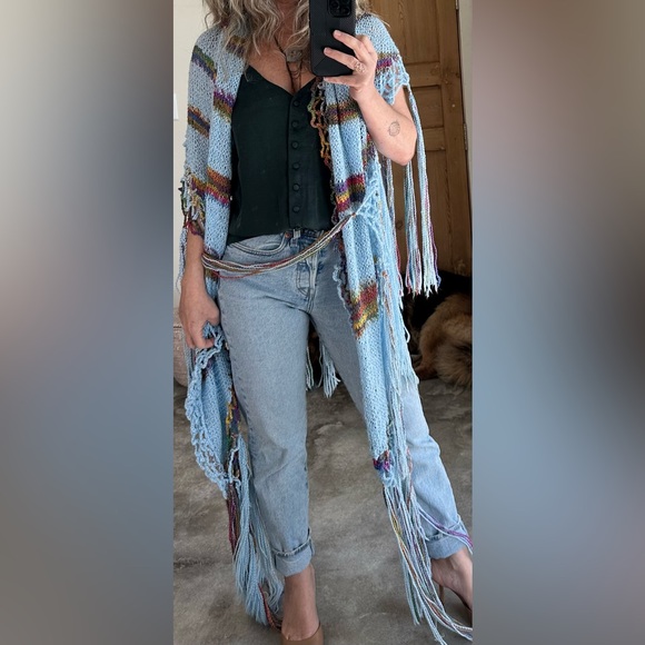 Knit Shawl x-large handmade - Picture 7 of 7